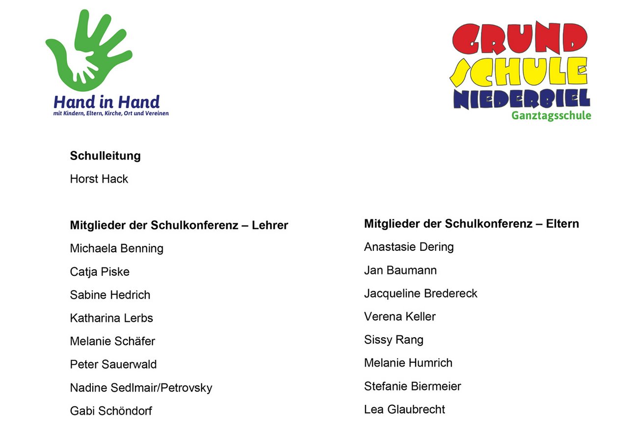 Grundschule Niederbiel Gremien